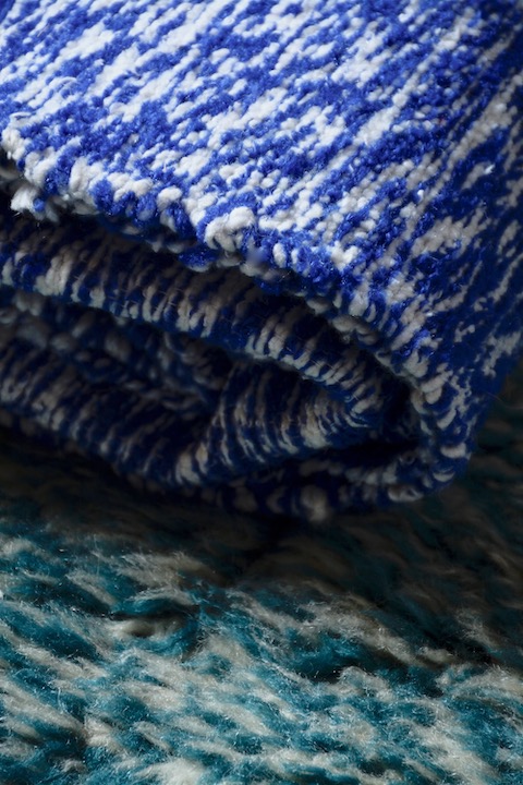 Tapis kilim - 250x250 carre cm - LIFE S Bleu - Coton - UN AMOUR DE